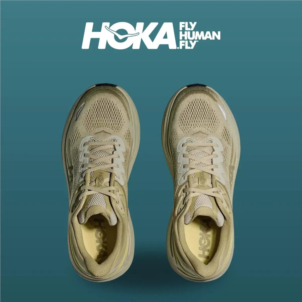 Hoka shoes - Bondi 9 - Bondi - 1162011-GSSL - Grassland/Oyster Mushroom 2