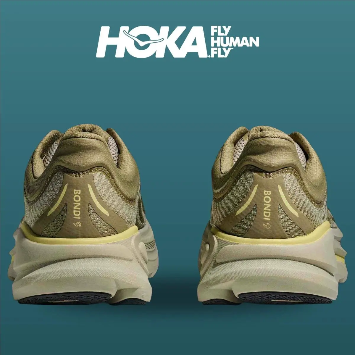 Hoka shoes - Bondi 9 - Bondi - 1162011-GSSL - Grassland/Oyster Mushroom 10