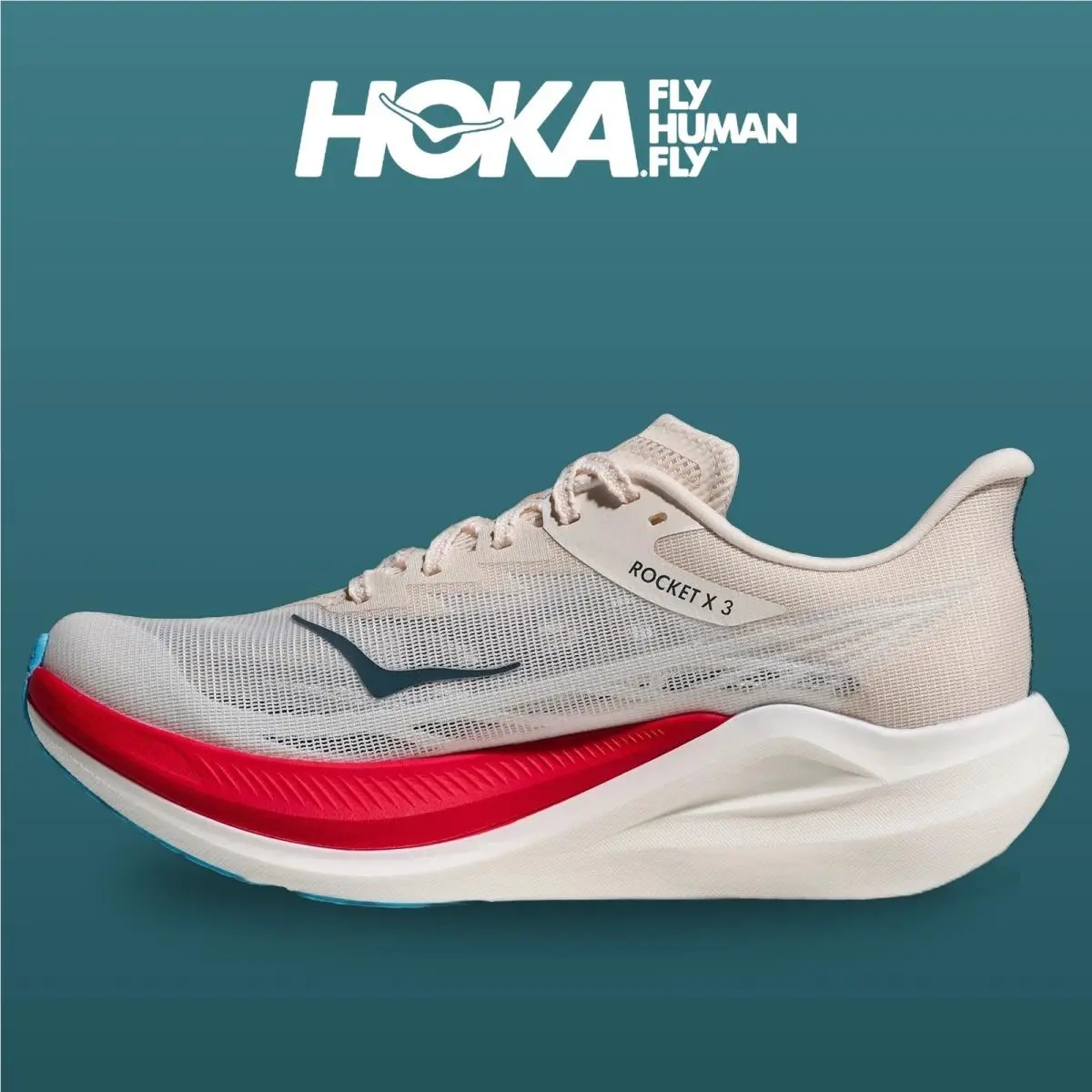 Hoka shoes - Rocket X 3 - Rocket - 1168724-ARFR - Alabaster/Frost 0