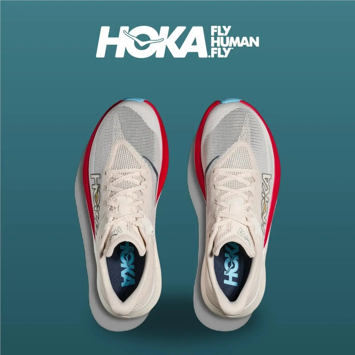 Hoka shoes - Rocket X 3 - Rocket - 1168724-ARFR - Alabaster/Frost 4