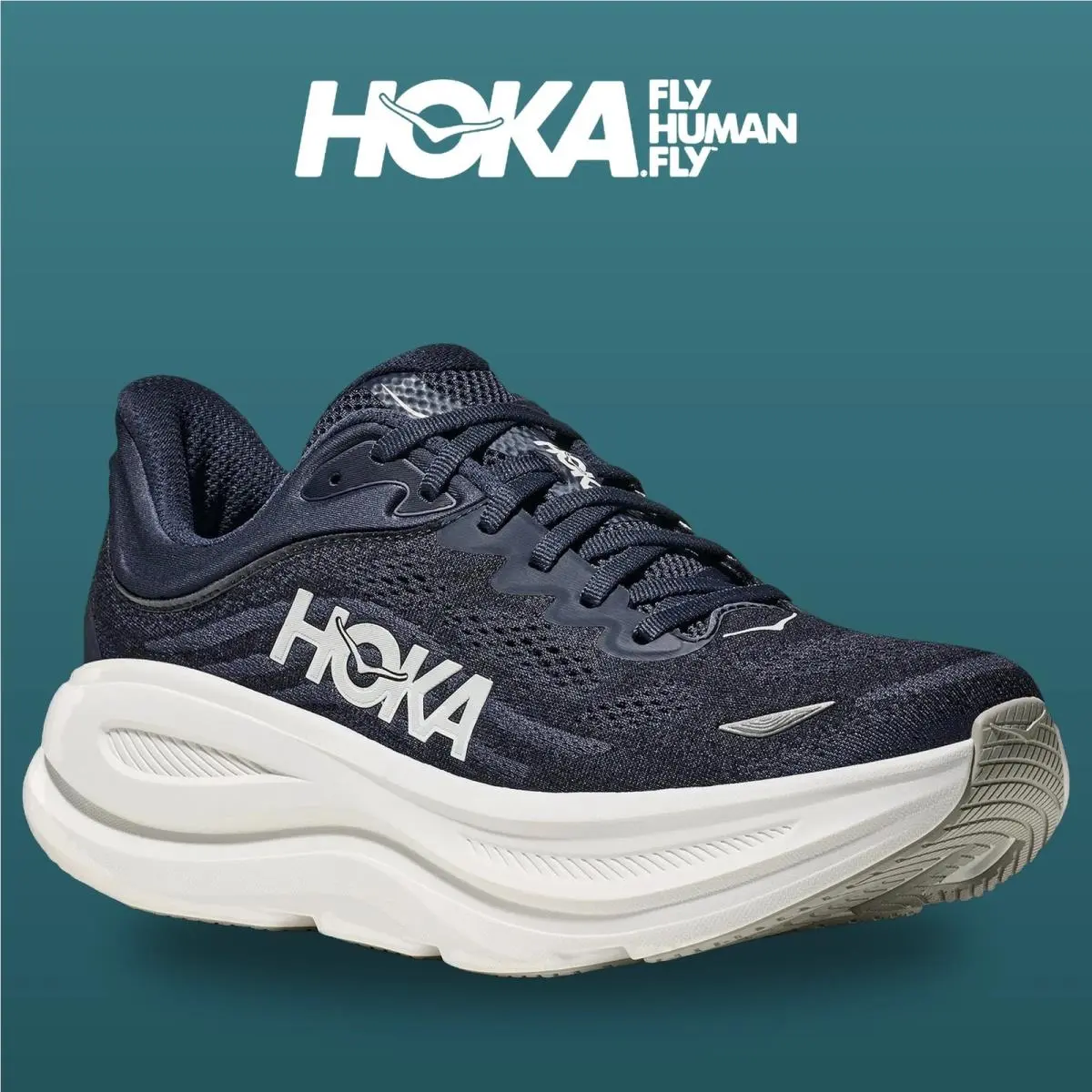 Hoka shoes - HOKA Bondi 9 Wide - Bondi Wide - 1162011-VYN - Varsity Navy/White 1
