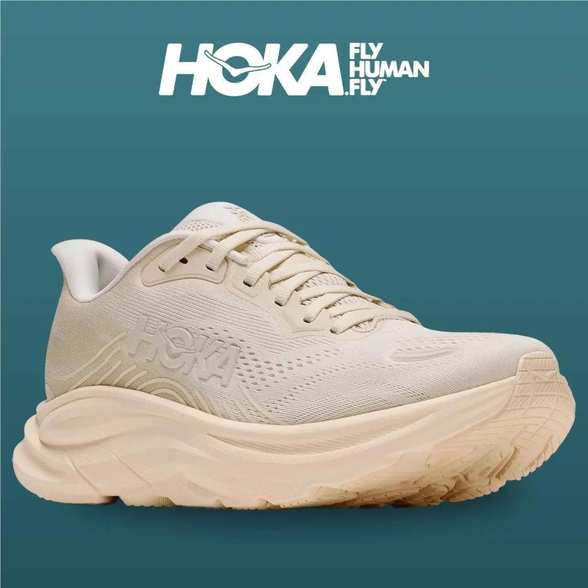 Hoka shoes - Clifton 11 - Clifton - 1176573-ALK - Alabaster/Oat Milk 14