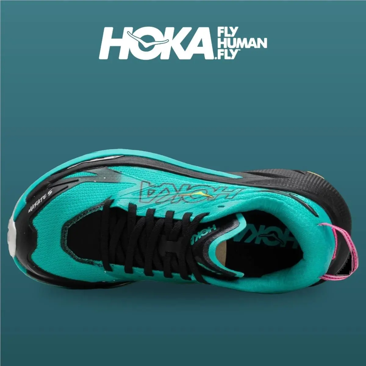 Hoka shoes - Mafate 5 - Mafate - 1168723-BCQ - Black/Electric Aqua 1