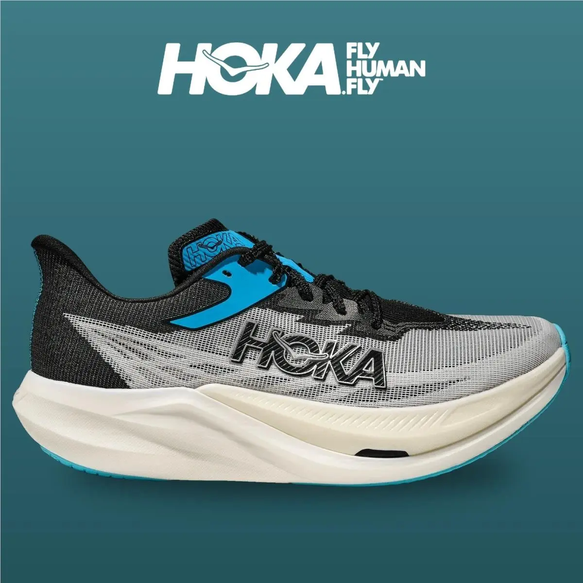 Hoka shoes - Rocket X 3 - Rocket - 1168724-WBLC - White/Black 11