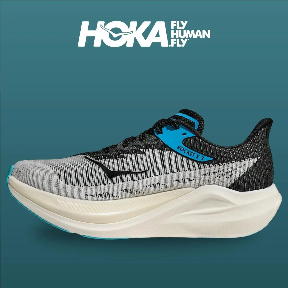 Hoka shoes - Rocket X 3 - Rocket - 1168724-WBLC - White/Black 7