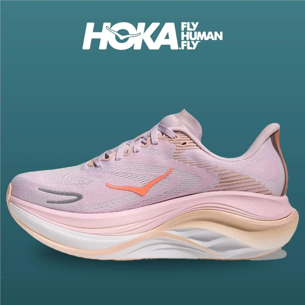 Hoka shoes - Skyward X 2 - Skyward - 1171926-LRMT - Lilac Cream/Tangerine Glow 2