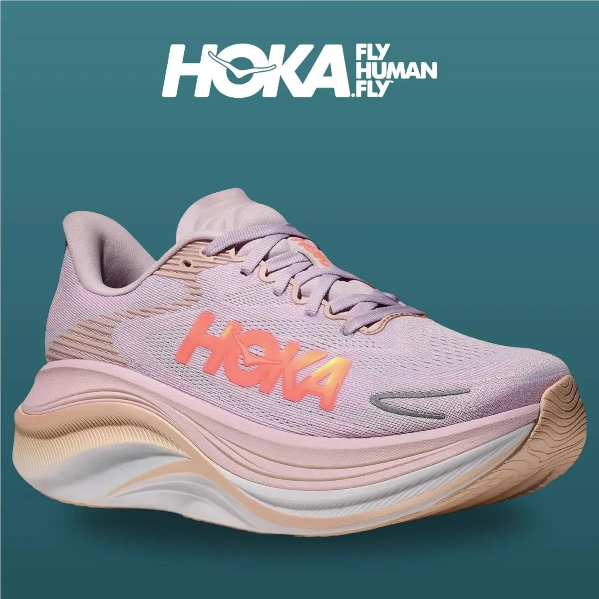 Hoka shoes - Skyward X 2 - Skyward - 1171926-LRMT - Lilac Cream/Tangerine Glow 4