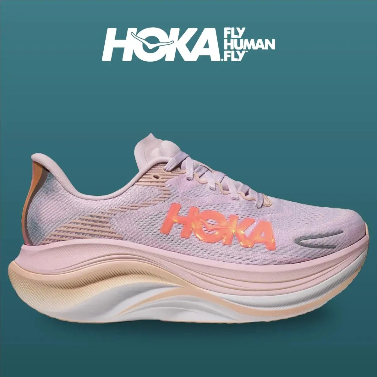 Hoka shoes - Skyward X 2 - Skyward - 1171926-LRMT - Lilac Cream/Tangerine Glow 8