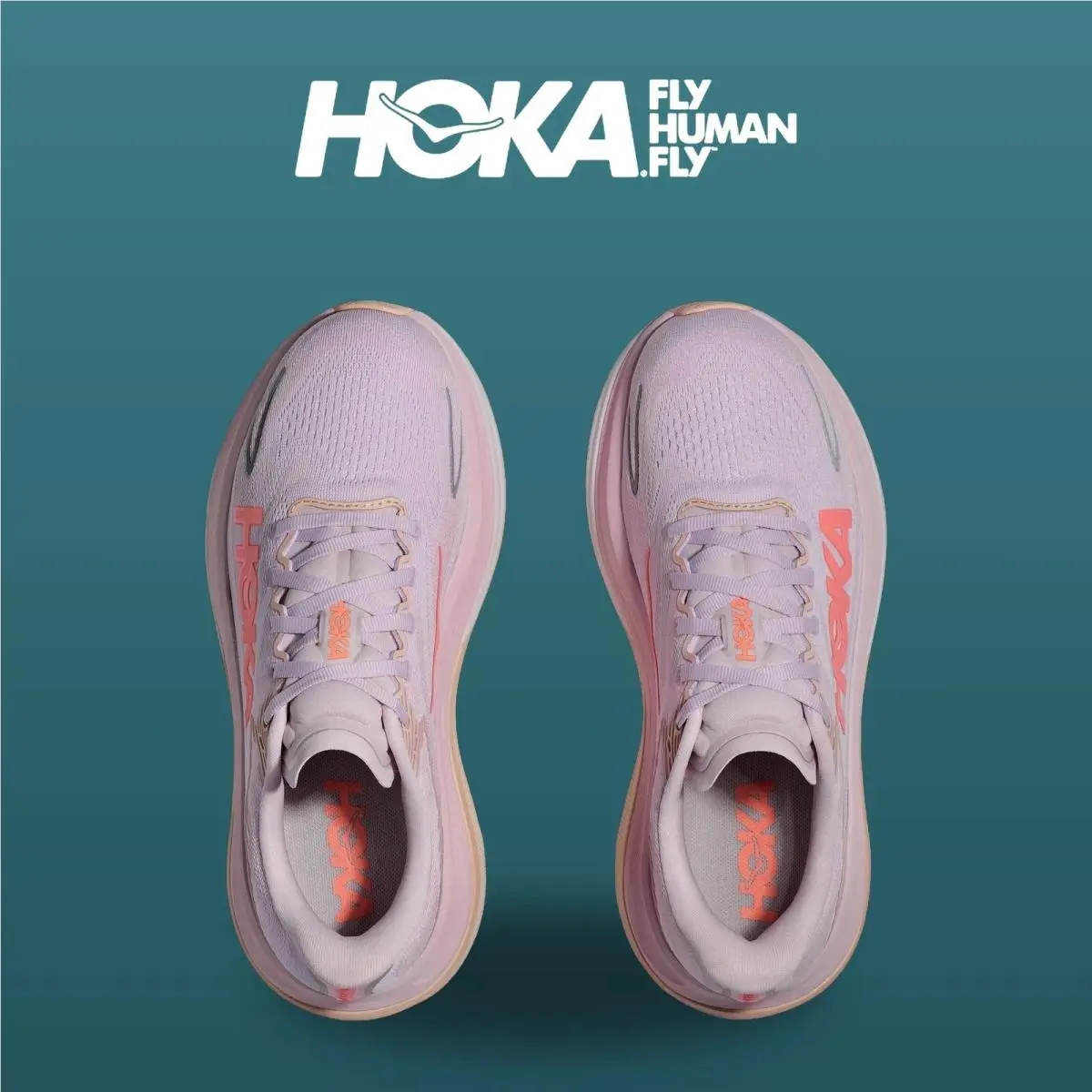 Hoka shoes - Skyward X 2 - Skyward - 1171926-LRMT - Lilac Cream/Tangerine Glow 9