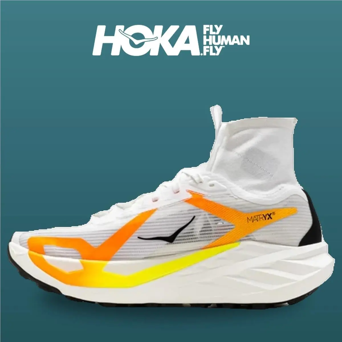 Hoka shoes - Tecton X 4 - Tecton - 1176632-FNTN - Frost/Neon Tangerine 0
