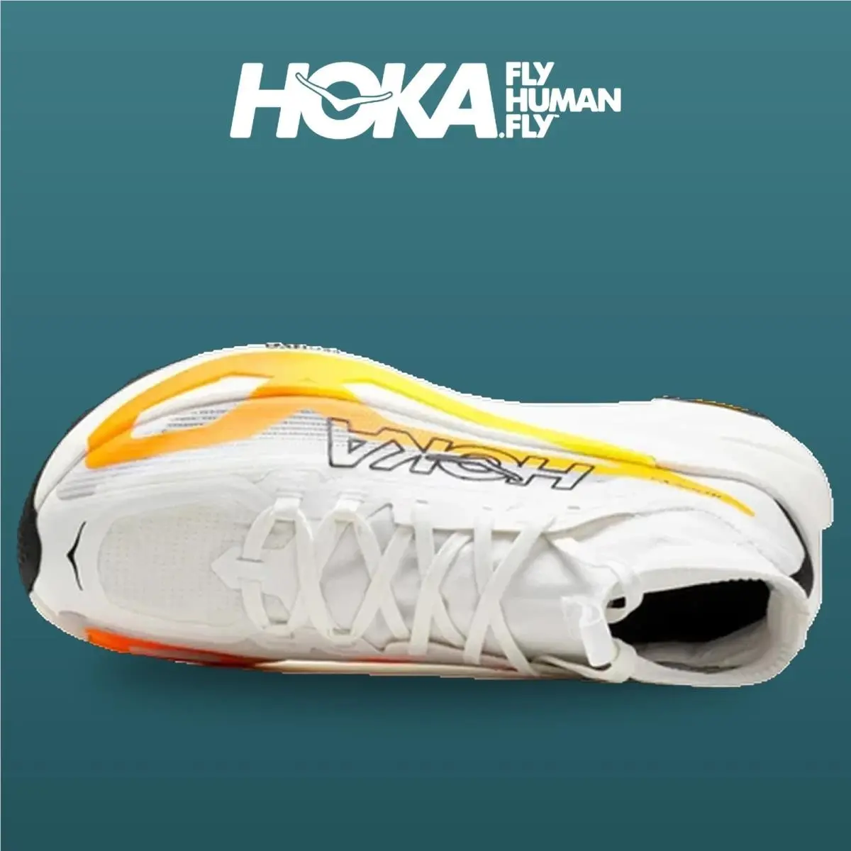 Hoka shoes - Tecton X 4 - Tecton - 1176632-FNTN - Frost/Neon Tangerine 1