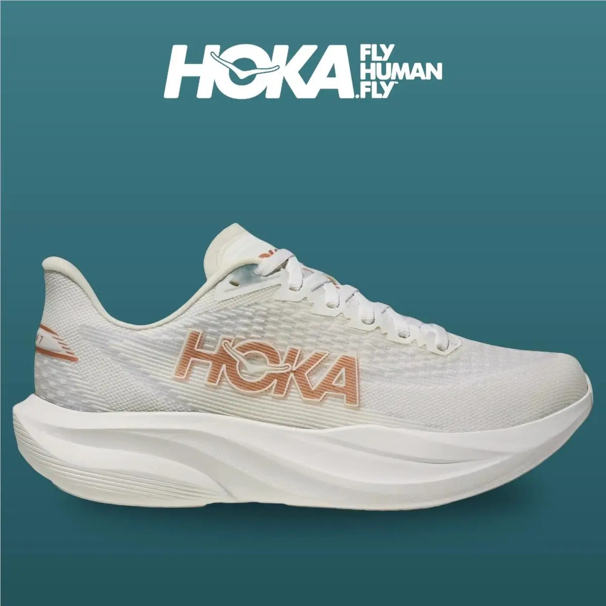 Hoka shoes - Mach 7 - Mach - 1171938-FTRS - Frost/Rose Gold 8