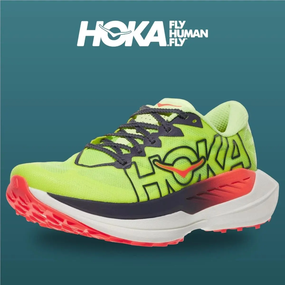 Hoka shoes - Rocket X - Rocket - 1176331-NZN - Neon Yuzu/Neon Flame 0