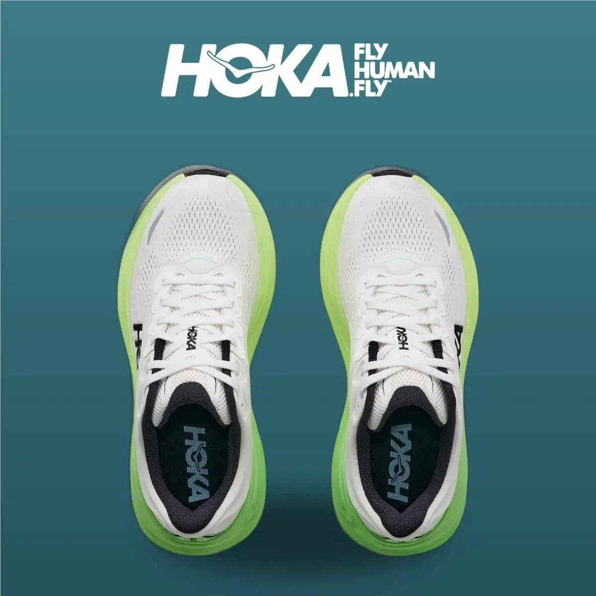 Hoka shoes - Bondi 9 - Bondi - 1162012-WTTR - White/Tart Apple 0