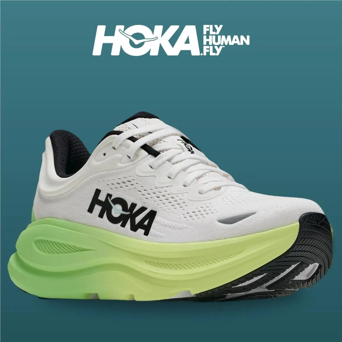 Hoka shoes - Bondi 9 - Bondi - 1162012-WTTR - White/Tart Apple 6