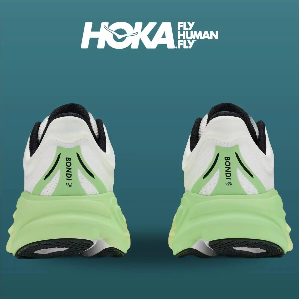 Hoka shoes - Bondi 9 - Bondi - 1162012-WTTR - White/Tart Apple 12