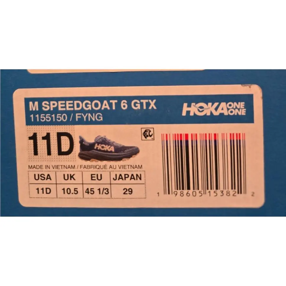 Hoka shoes - Speedgoat 6 GTX - Speedgoat GTX - 1155150-FYNG-11 - Foggy Night/Charcoal Grey (UPC: 198605153822) 8