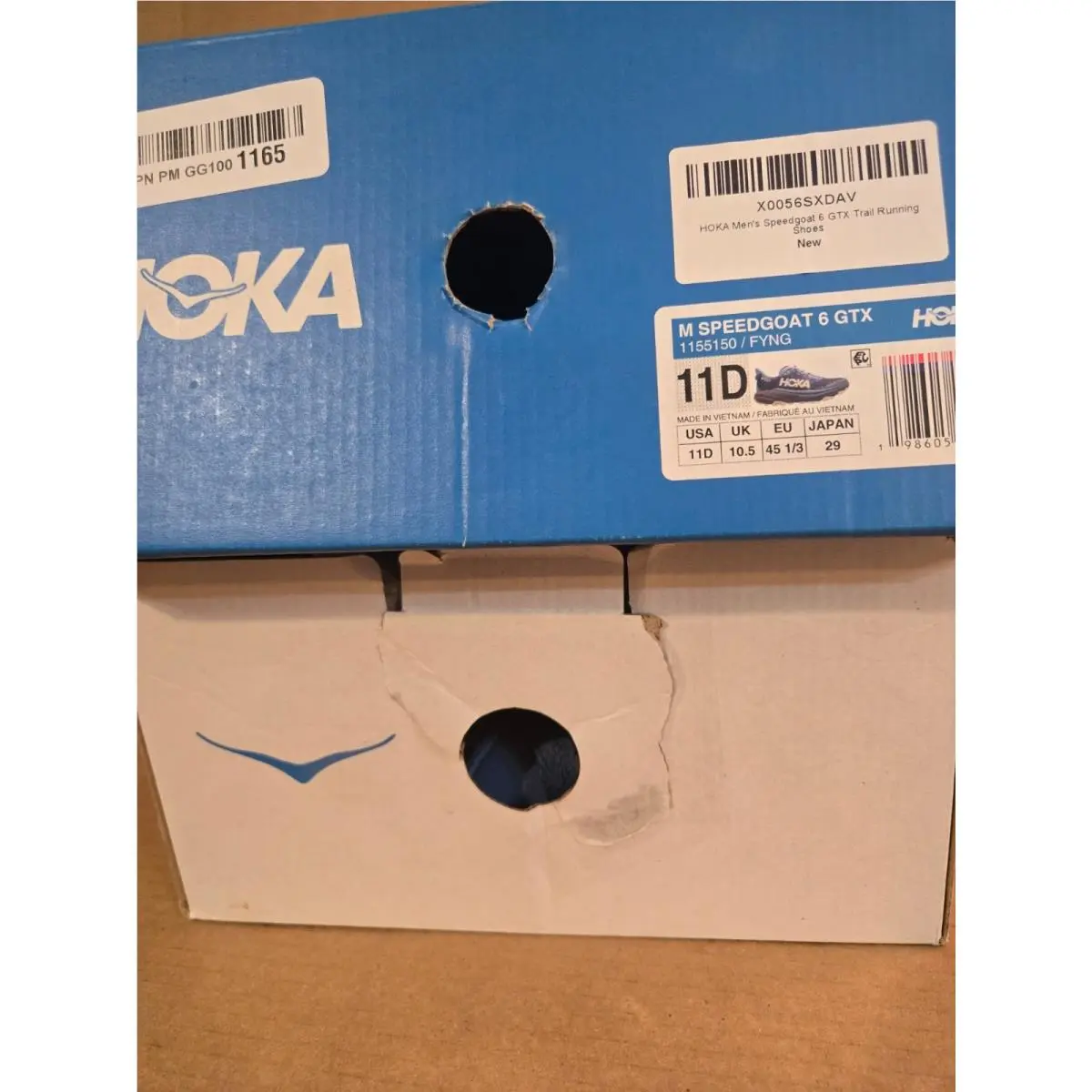Hoka shoes - Speedgoat 6 GTX - Speedgoat GTX - 1155150-FYNG-11 - Foggy Night/Charcoal Grey (UPC: 198605153822) 12