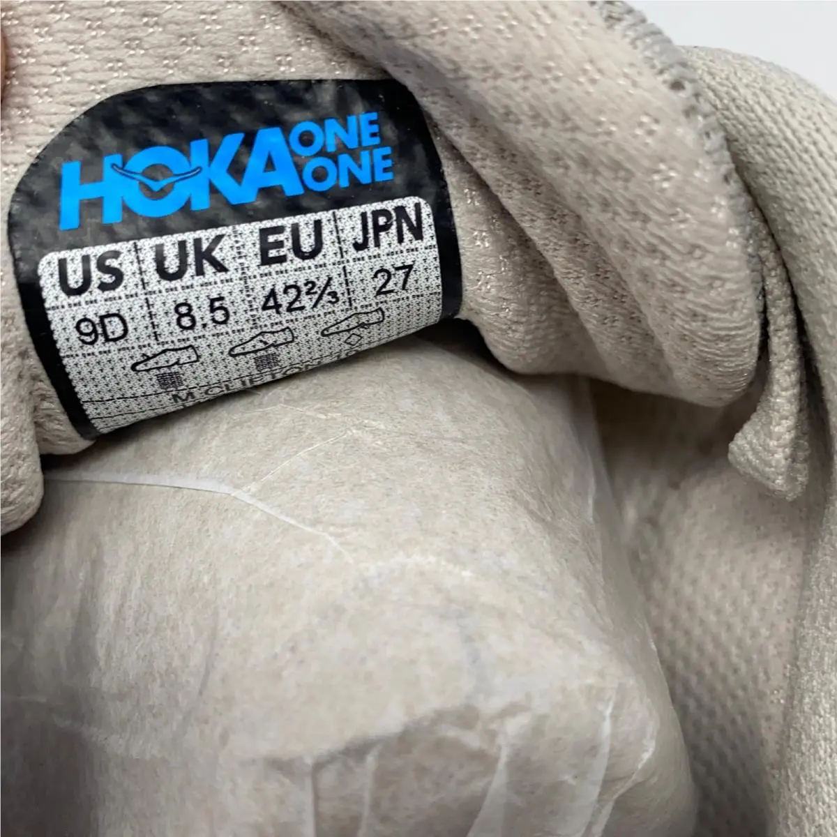 Hoka shoes - Putty/Grout Beige/Blue (UPC: 198605493362) 3