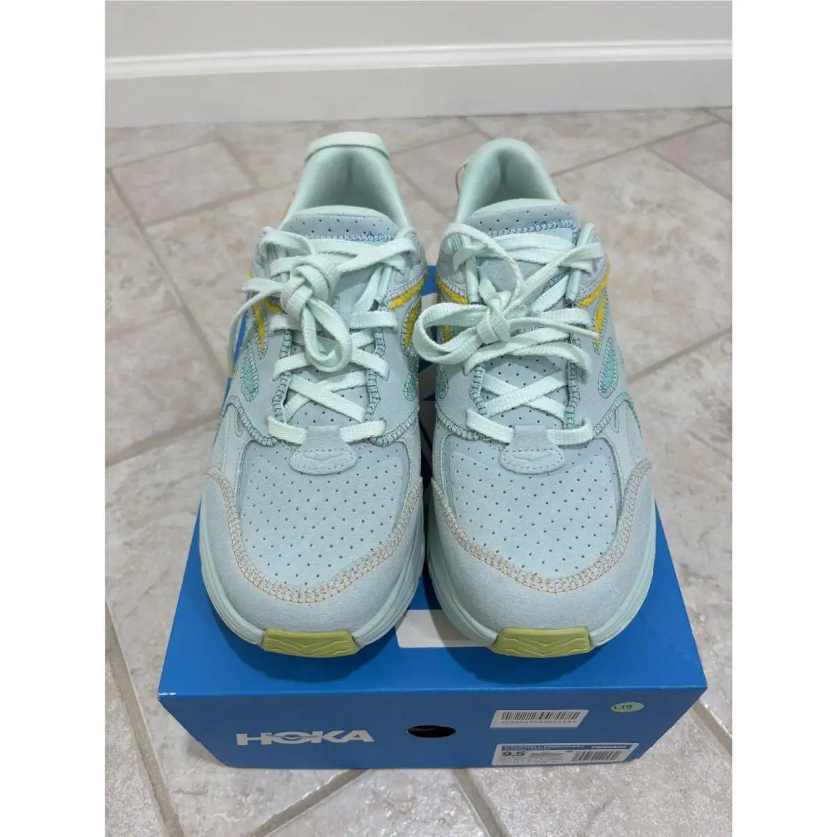 Hoka shoes - Hoka One One Clifton L Embroidery - 1126854-BGRYL - Blue (UPC: 195719220600) 5