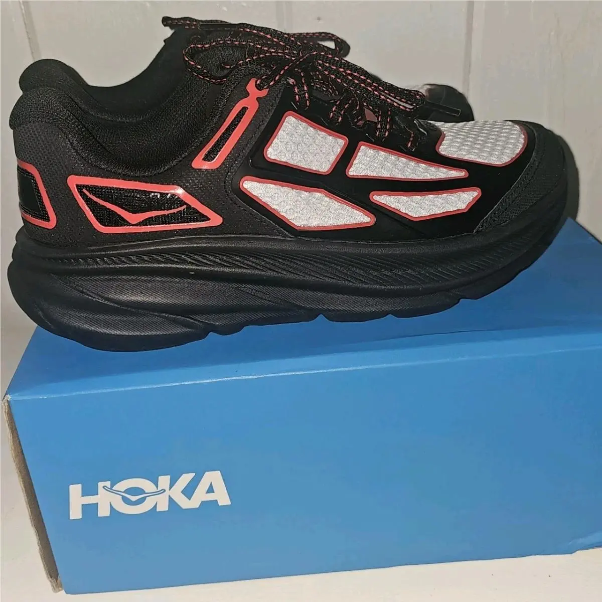 Hoka shoes - Hoka One One Clifton - One One Clifton - Black, White, Red 2