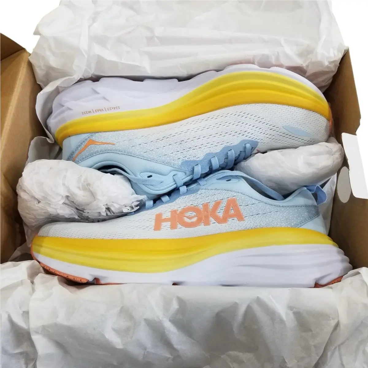 Hoka shoes - Hoka One One HOKA Bondi 8 - 1127952 SSCA - Blue Orange Yellow (UPC: 195719638832) 4