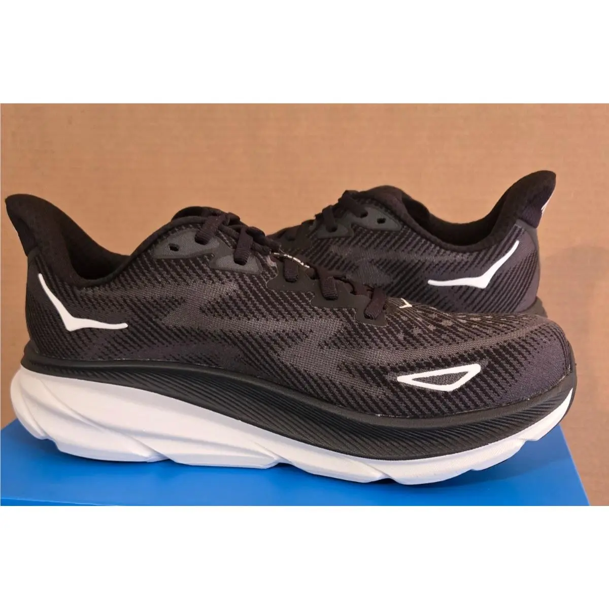 Hoka shoes - Hoka Clifton 9 - Clifton - Black/White (UPC: 196565187765) 5