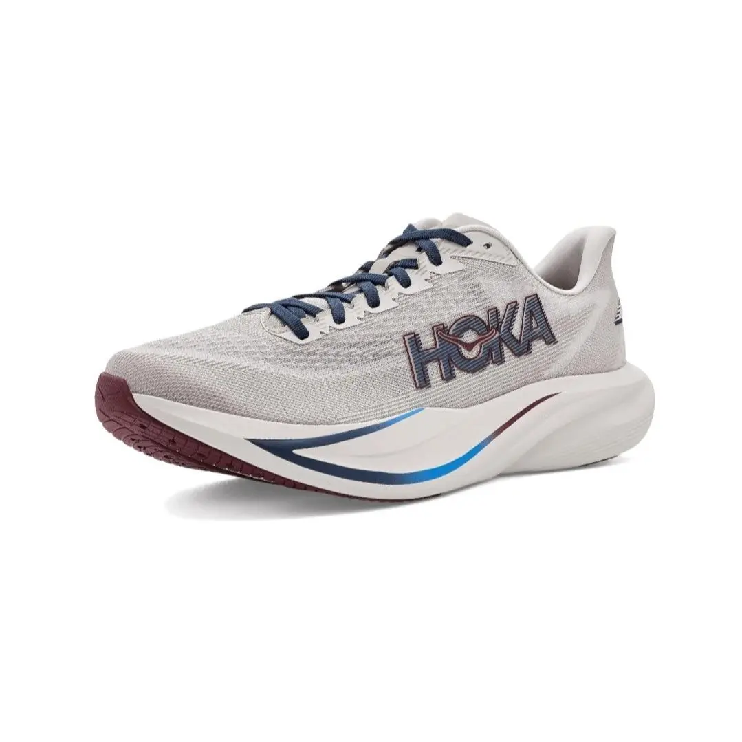 Hoka Mach 7 Men`s Running Shoes Size 9 2E Extra Wide White Navy Box