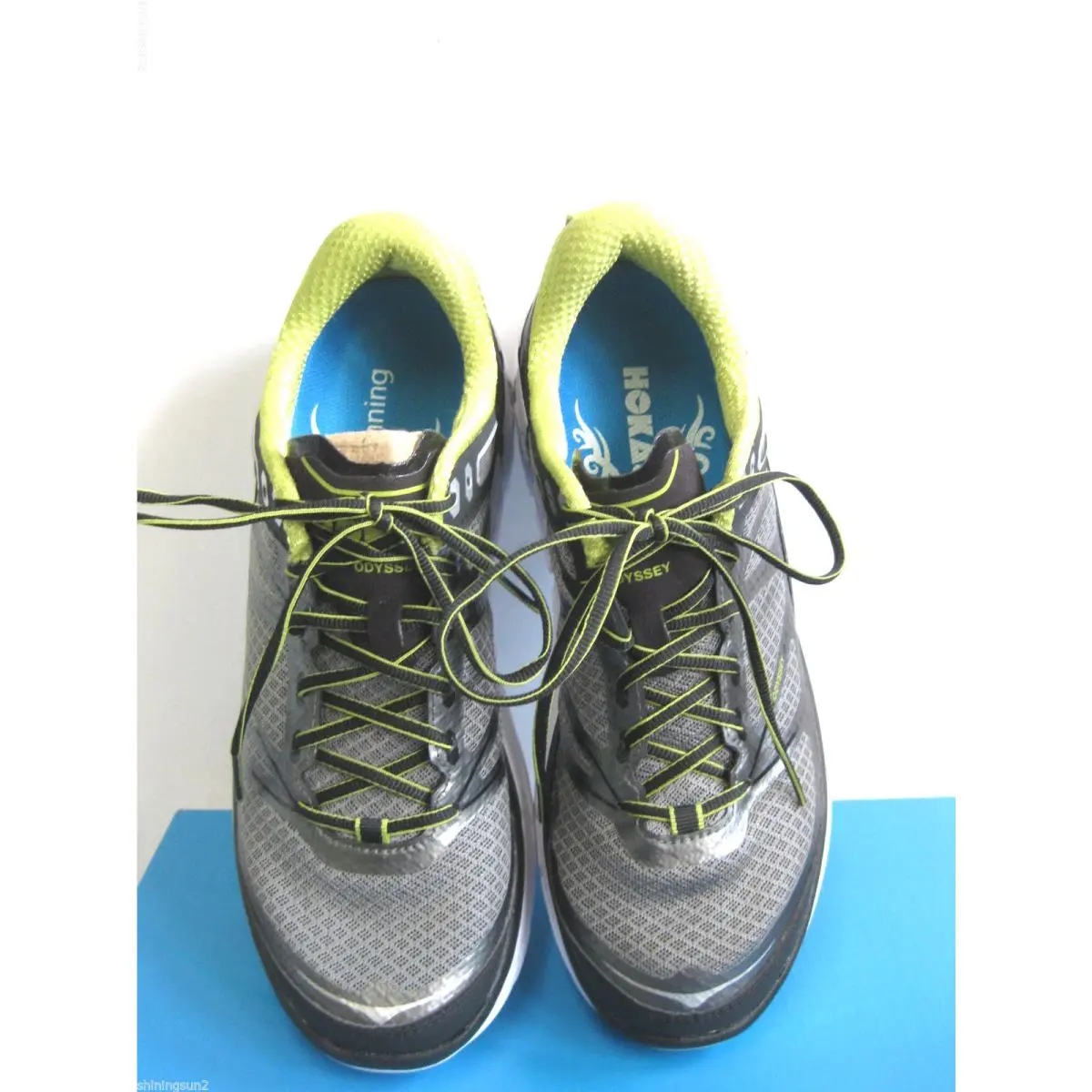 Hoka shoes - Grey/ Lime 1