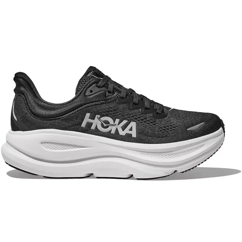 Size 12 - Hoka One One Hoka Bondi 9 Black White W