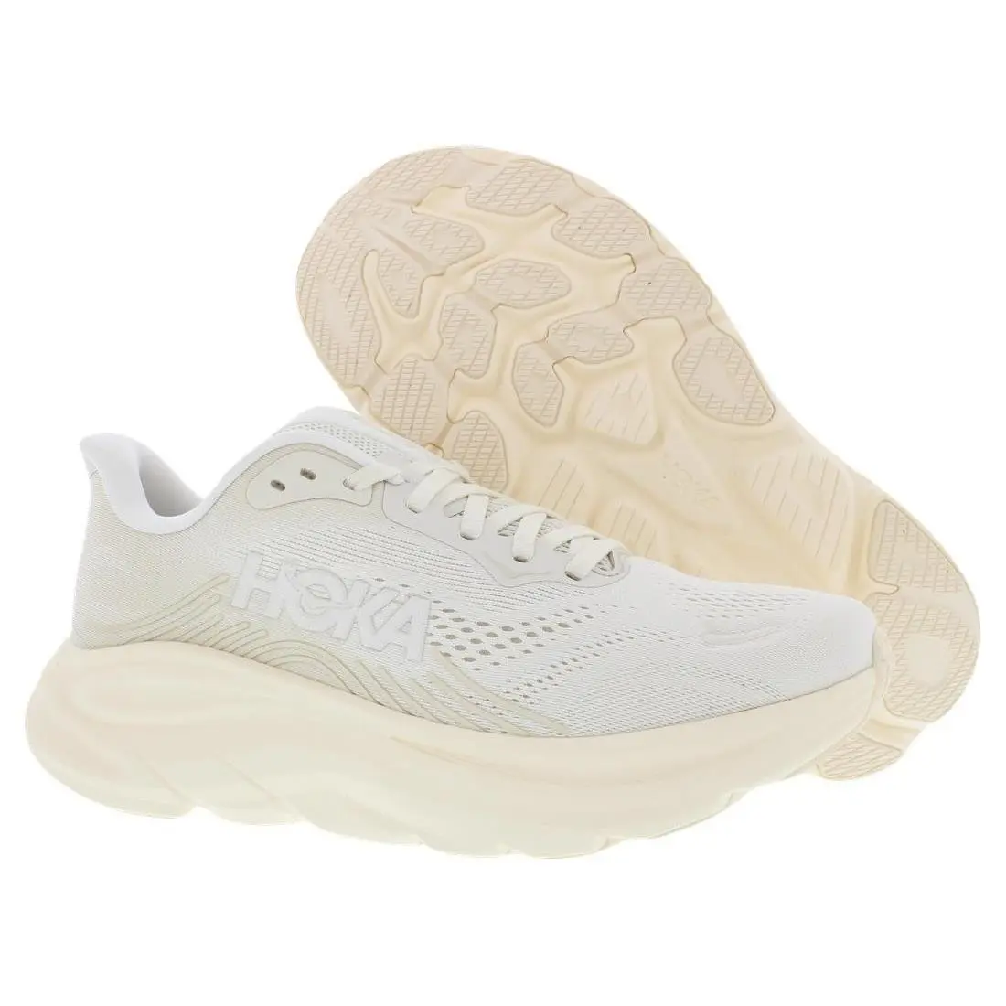 Hoka Clifton 11 Womens Shoes Size 7 Color: Alabaster/oat Milk