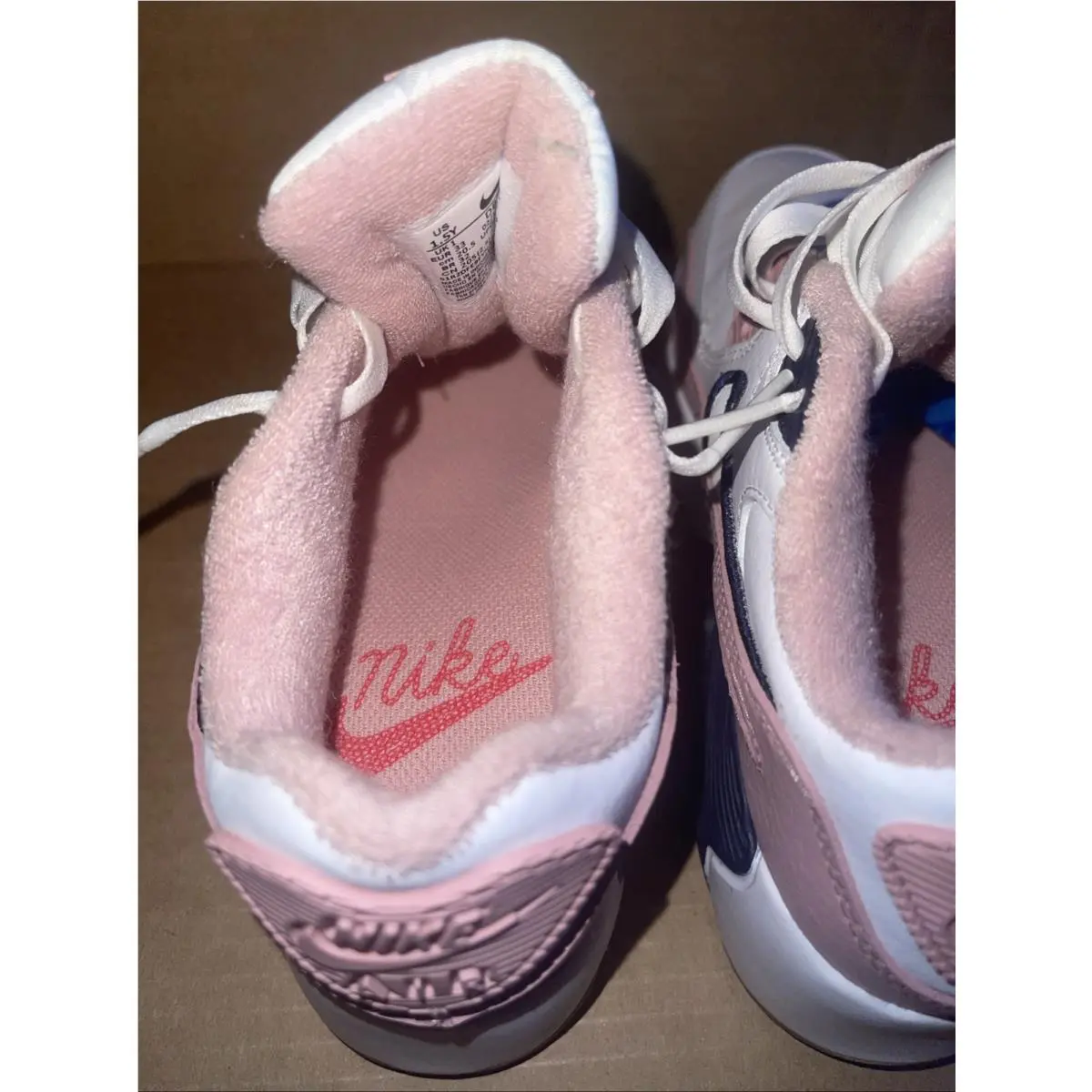 Nike shoes - Nike Air Max 90 SE - White / Pink Glaze Gum / Navy 8