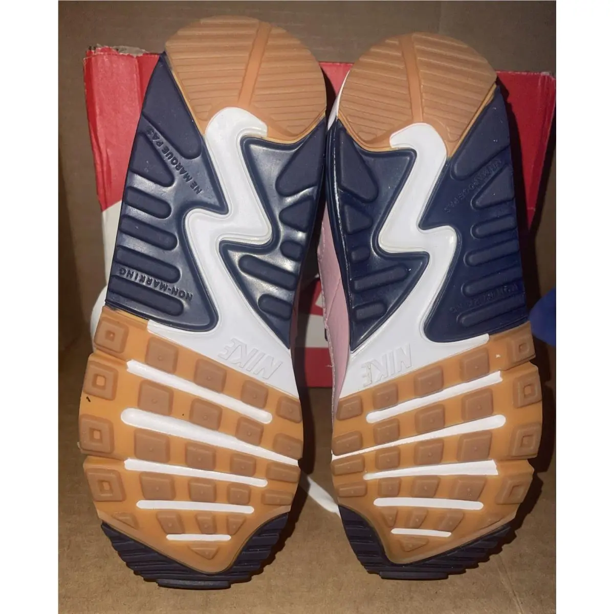 Nike shoes - Nike Air Max 90 SE - White / Pink Glaze Gum / Navy 12