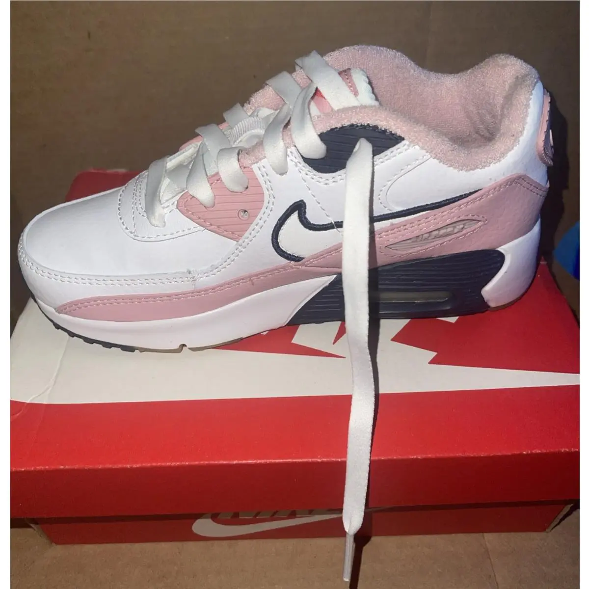 Nike shoes - Nike Air Max 90 SE - White / Pink Glaze Gum / Navy 1