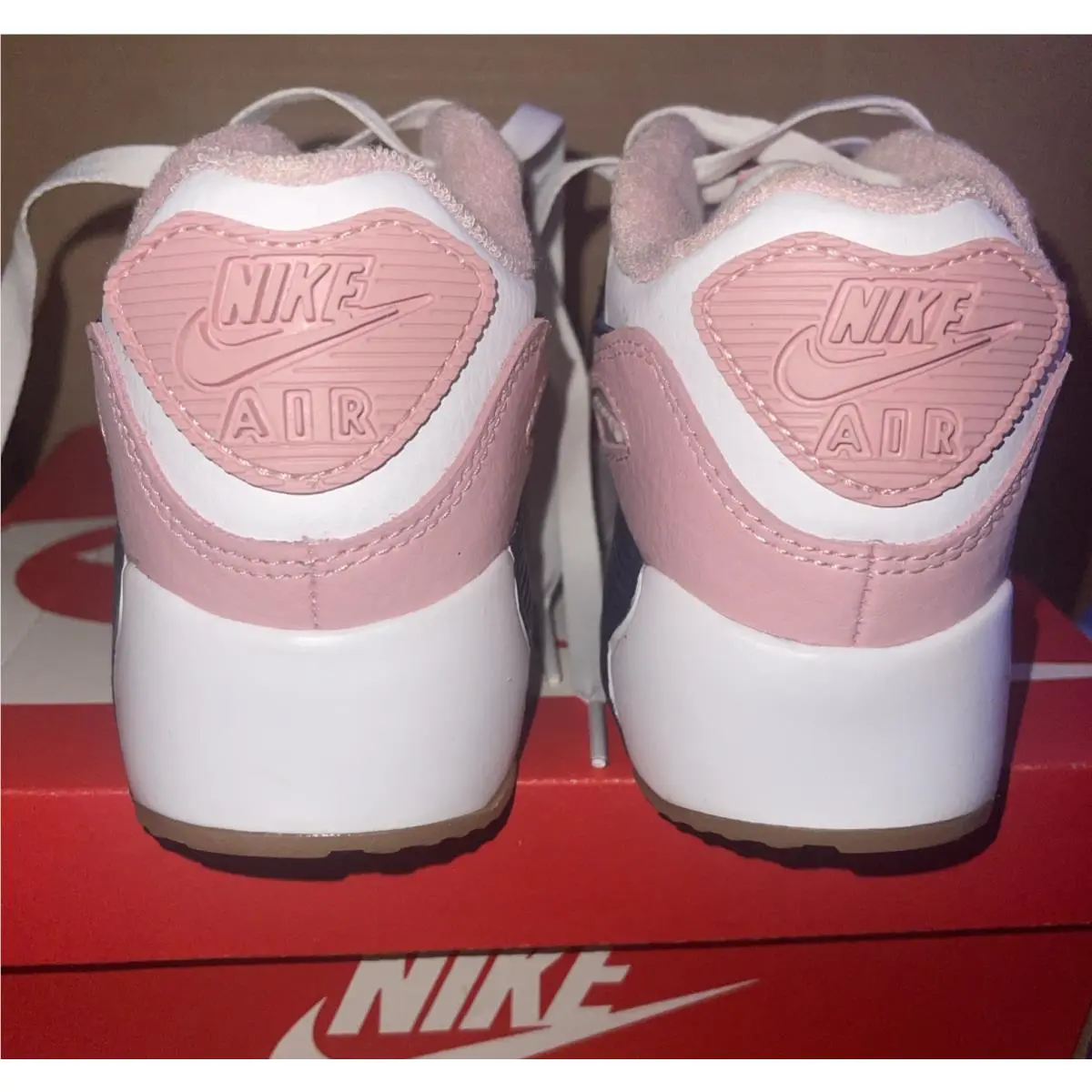 Nike shoes - Nike Air Max 90 SE - White / Pink Glaze Gum / Navy 5