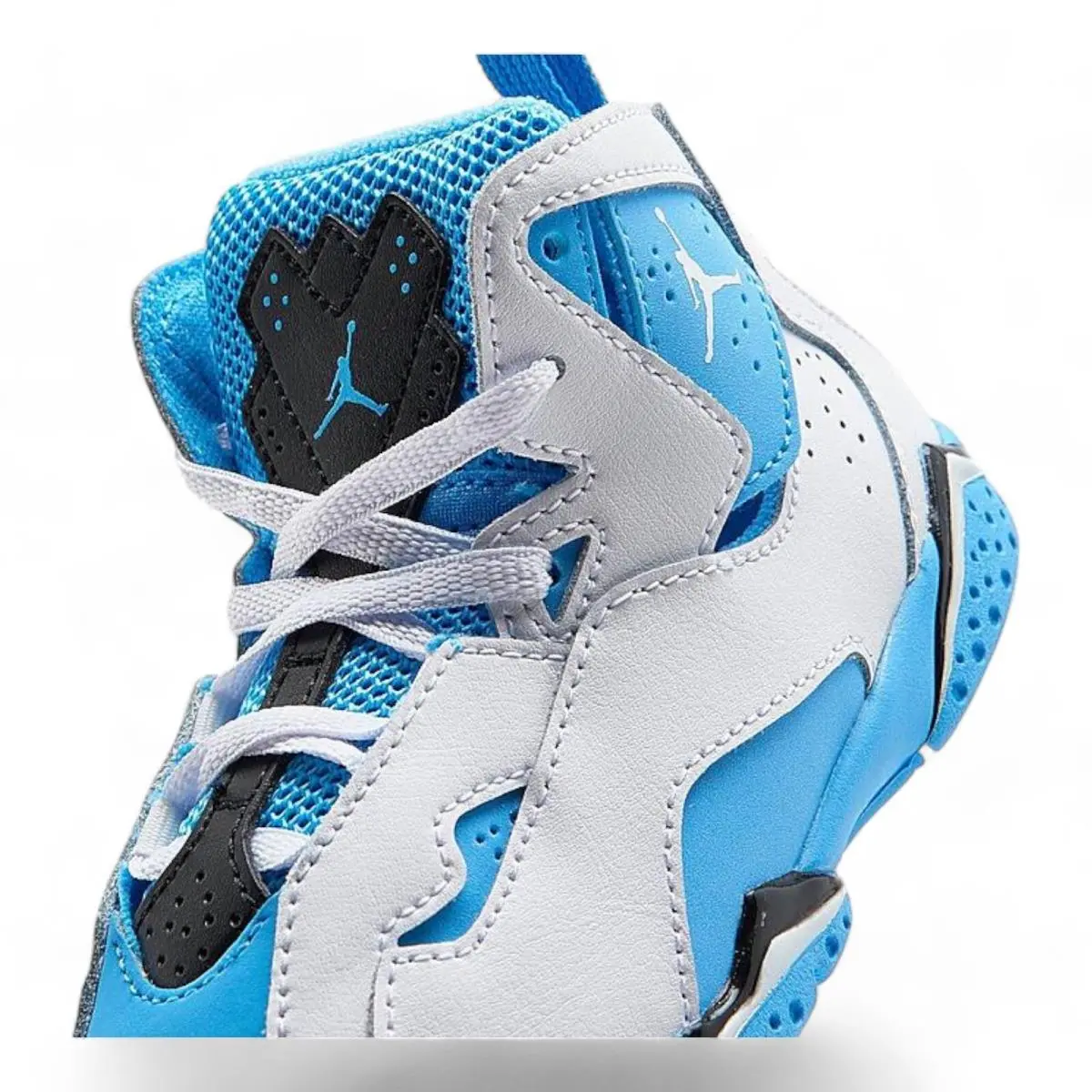 Nike shoes - Nike Air Jordan Ttrue Flight Shoes Sneakers 343797-140 Toddler - White / Blue (UPC: 196977610905) 2