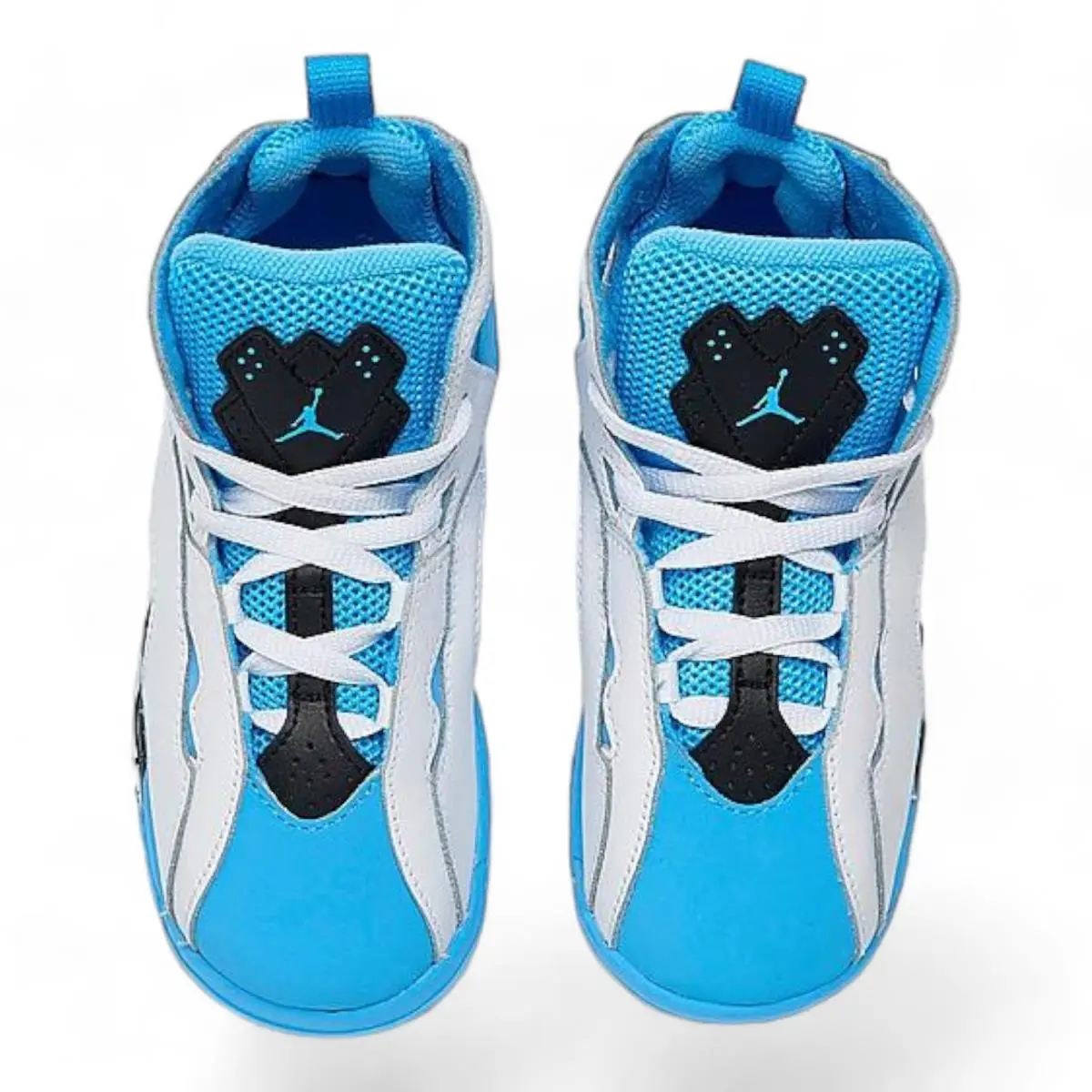 Nike shoes - Nike Air Jordan Ttrue Flight Shoes Sneakers 343797-140 Toddler - White / Blue (UPC: 196977610905) 4