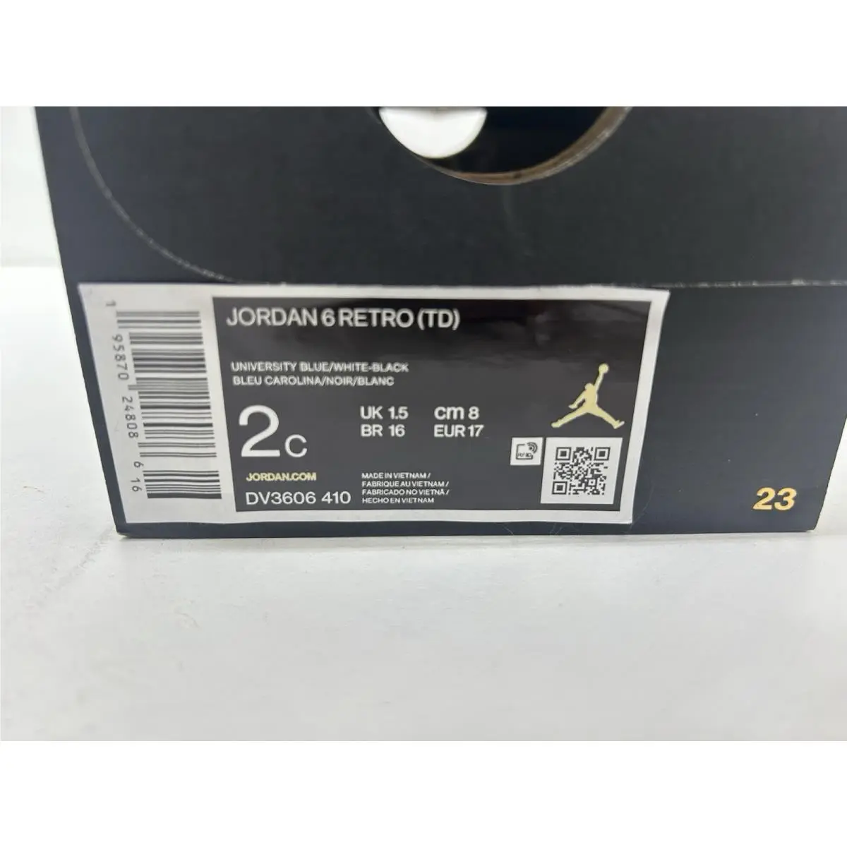 Nike shoes - Jordan 6 Retro (TD) - Retro - DV3606 410 - University Blue, White, Black 0