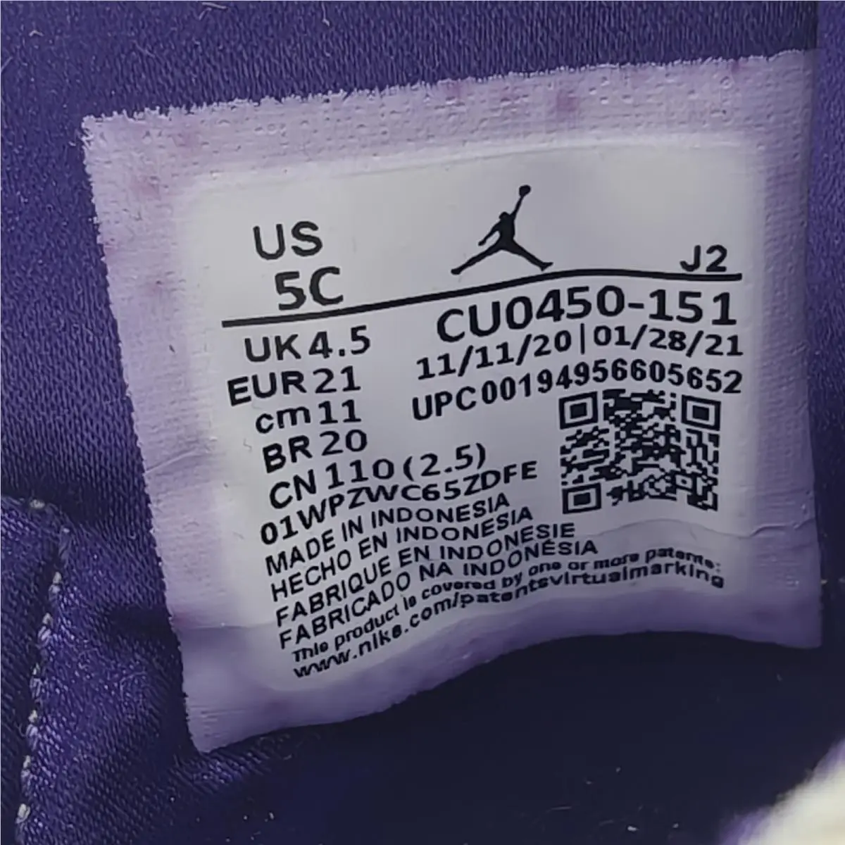 Nike shoes - Jordan Air Jordan 1 Retro High (TD) - White 8