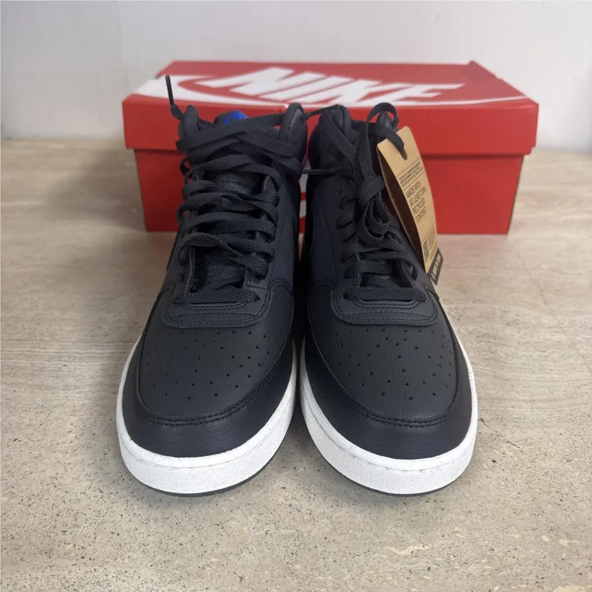 Nike shoes - Nike Court Vision Mid Next Nature Dark Smoke Grey Shoes Men`s - DN3577-005 - Gray, Manufacturer: Dark Smoke Grey/Black/Off Noir/Racer Blue (UPC: 197600815780) 5