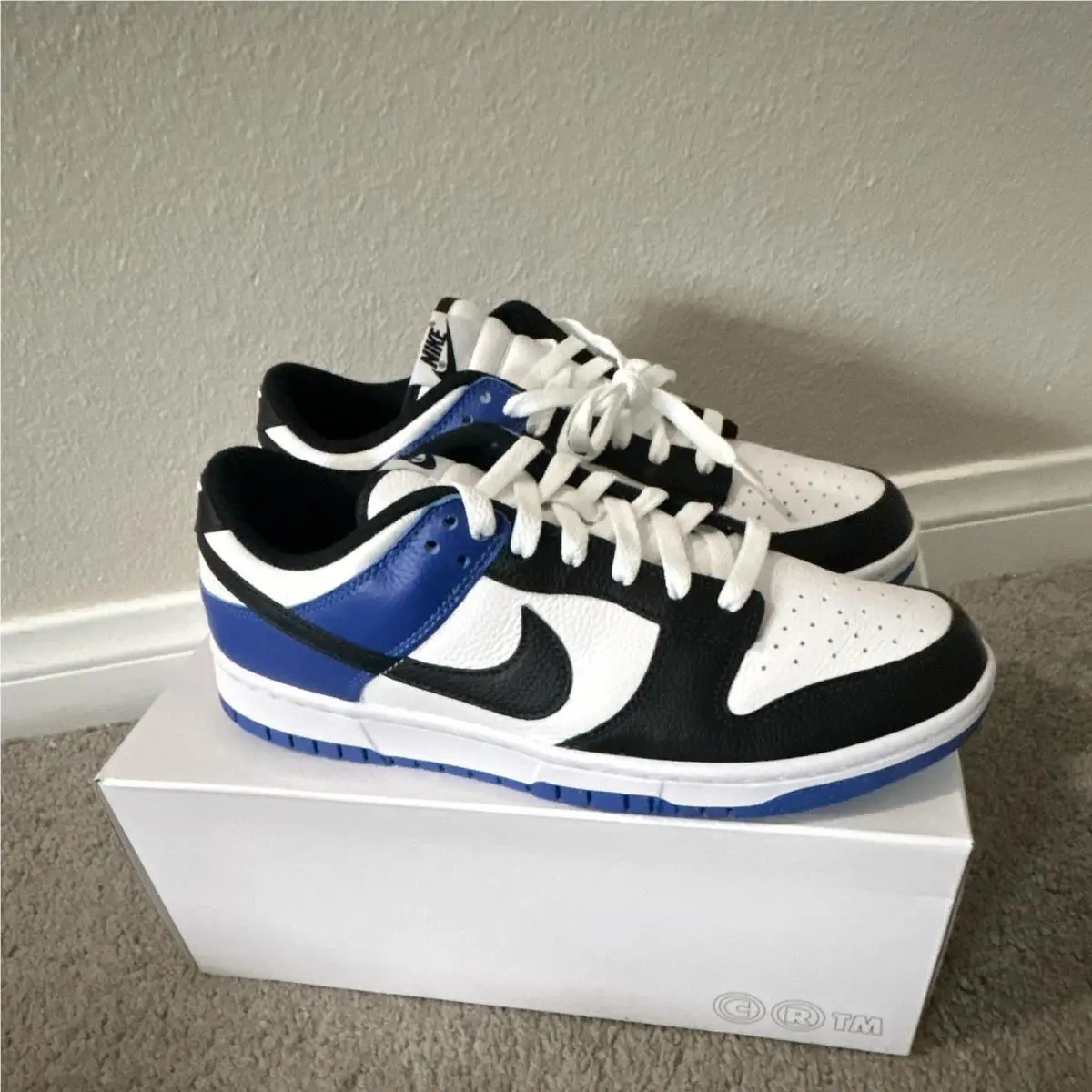Nike shoes - Nike Dunk Low By You - White, Black, Blue 0