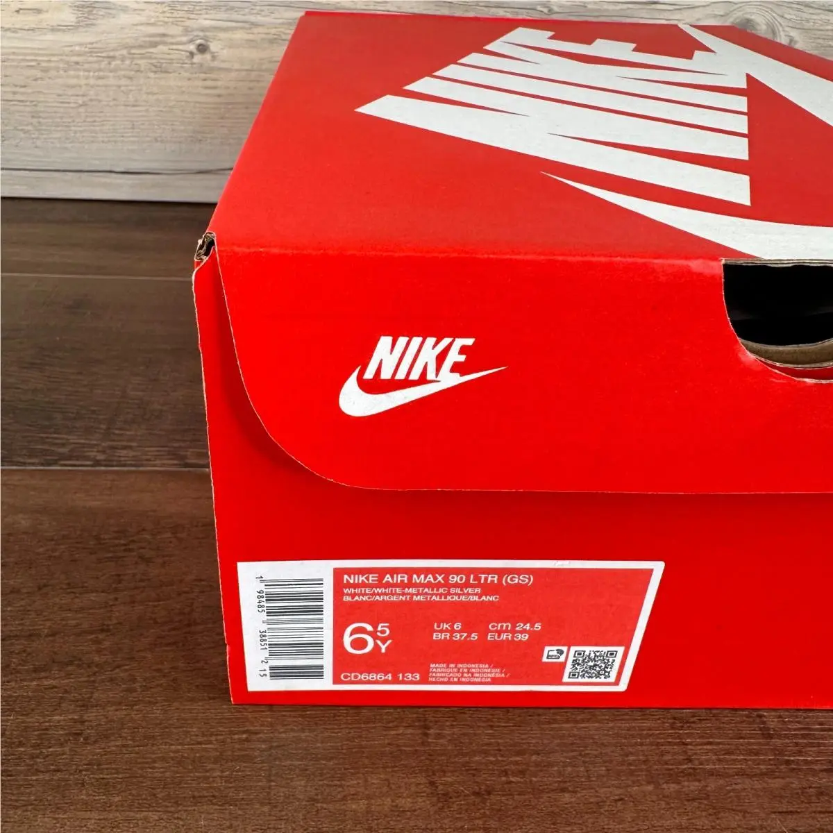 Nike shoes - Nike Air Max 90 LTR - White Metallic Silver (UPC: 198485388512) 5