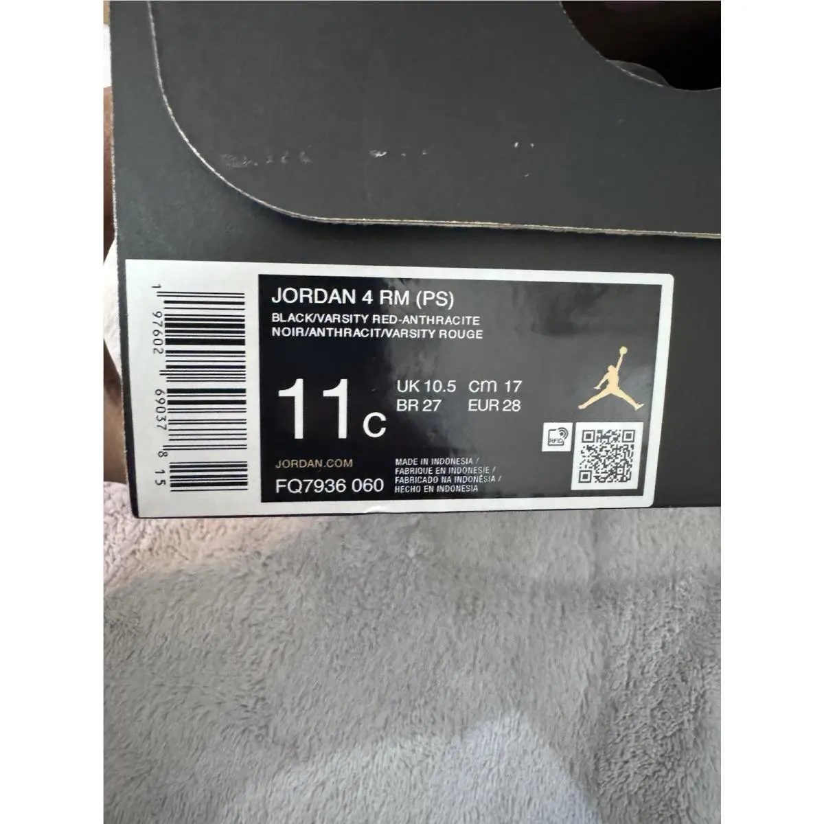 Nike shoes - 4 RM (PS) - BLACK RED GREY WHITE 1