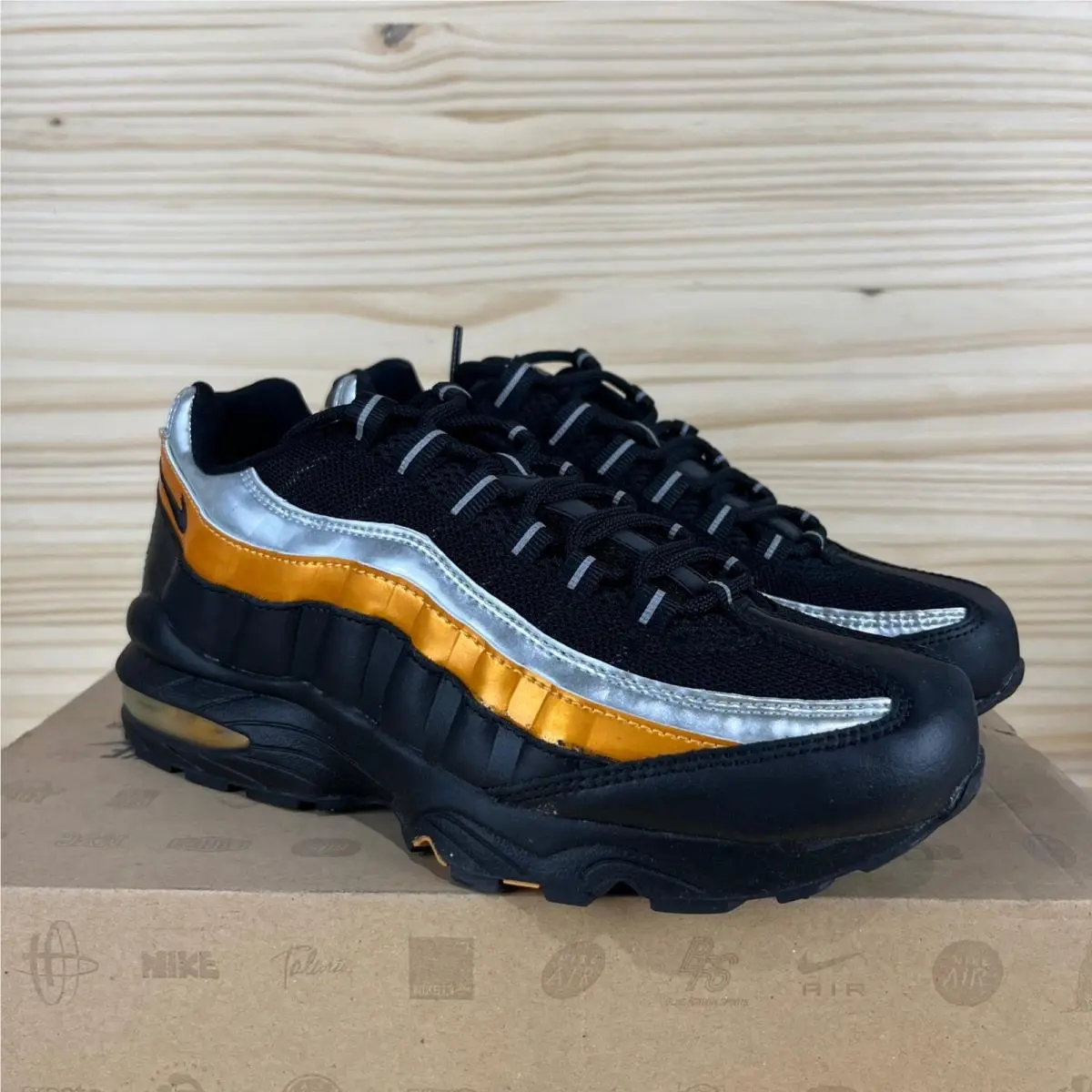 Nike shoes - Nike Air Max 95 Black Metallic Silver University Gold - Black 0