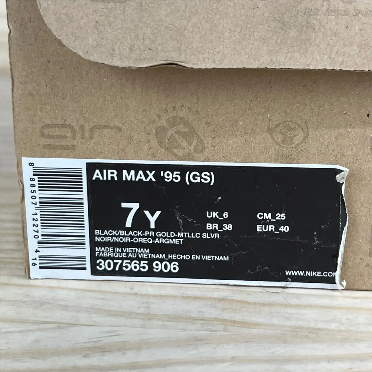 Nike shoes - Nike Air Max 95 Black Metallic Silver University Gold - Black 9