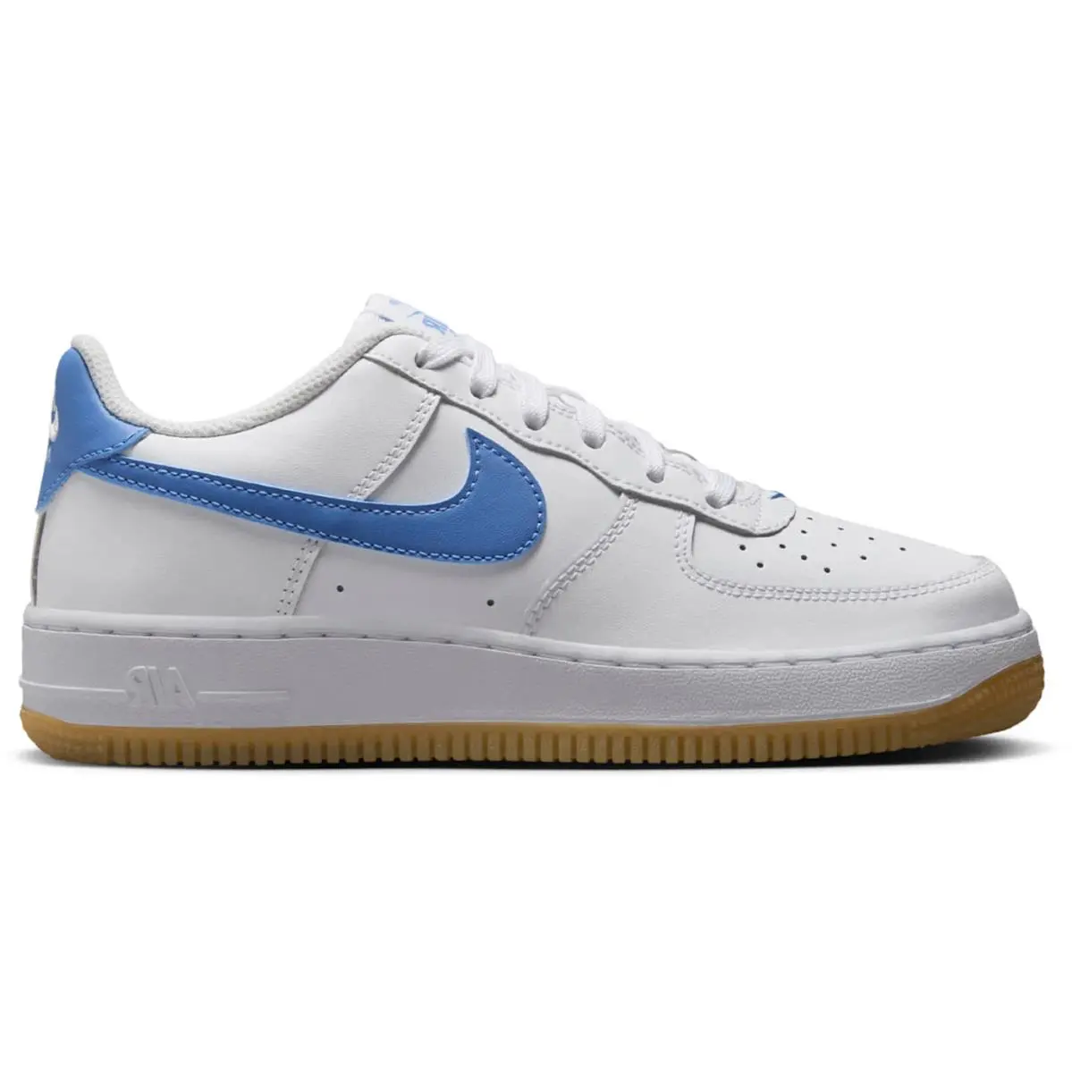 Size 7Y Nike Air Force 1 Low White Gum Light Brown Blue Beyond GS