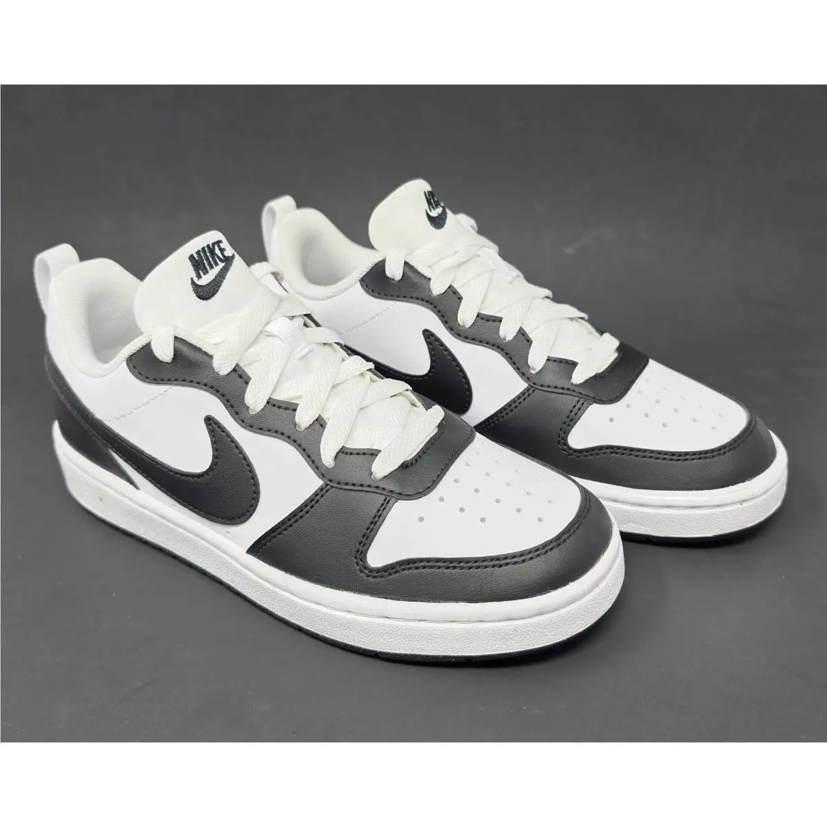 Nike Court Borough Low Recraft GS White Black Sneakers Men`s 4.5Y/Women`s 6