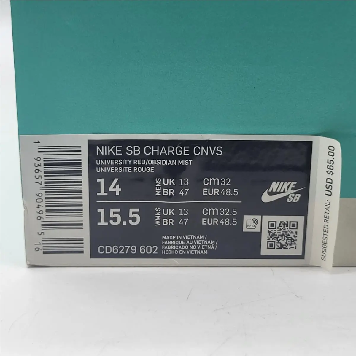 Nike shoes - Nike SB Charge - Charge - CD6279-602 - Red, Manufacturer: University Red/Obsidian Mist (UPC: 193657904965) 8