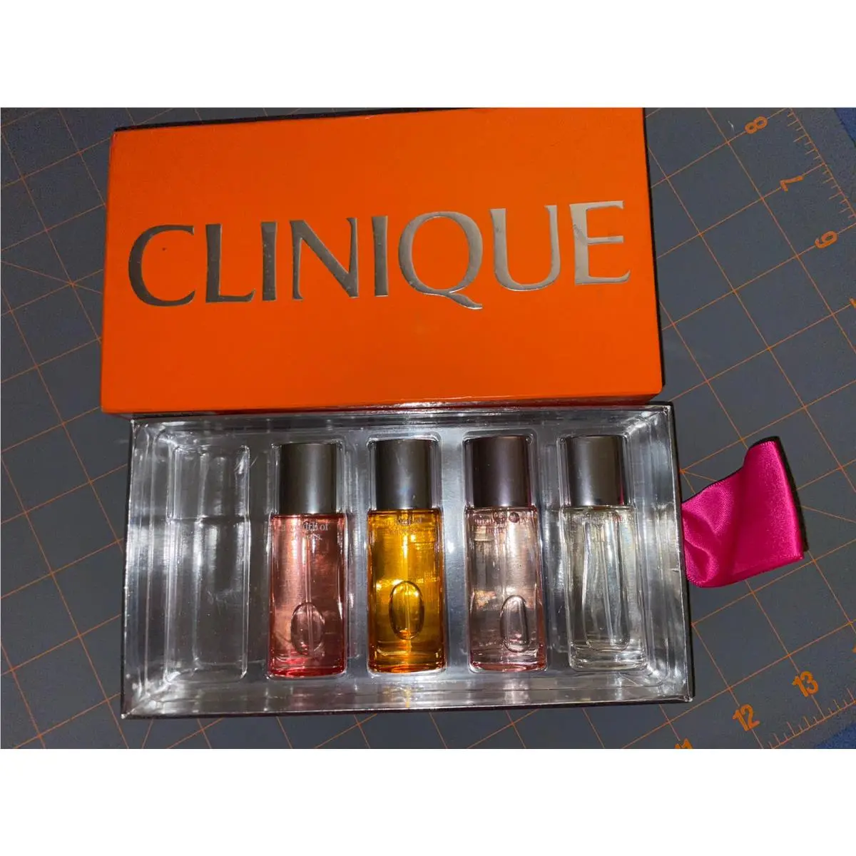 Vtg Complete Happiness Clinique Perfume .24 Oz X 4 Set