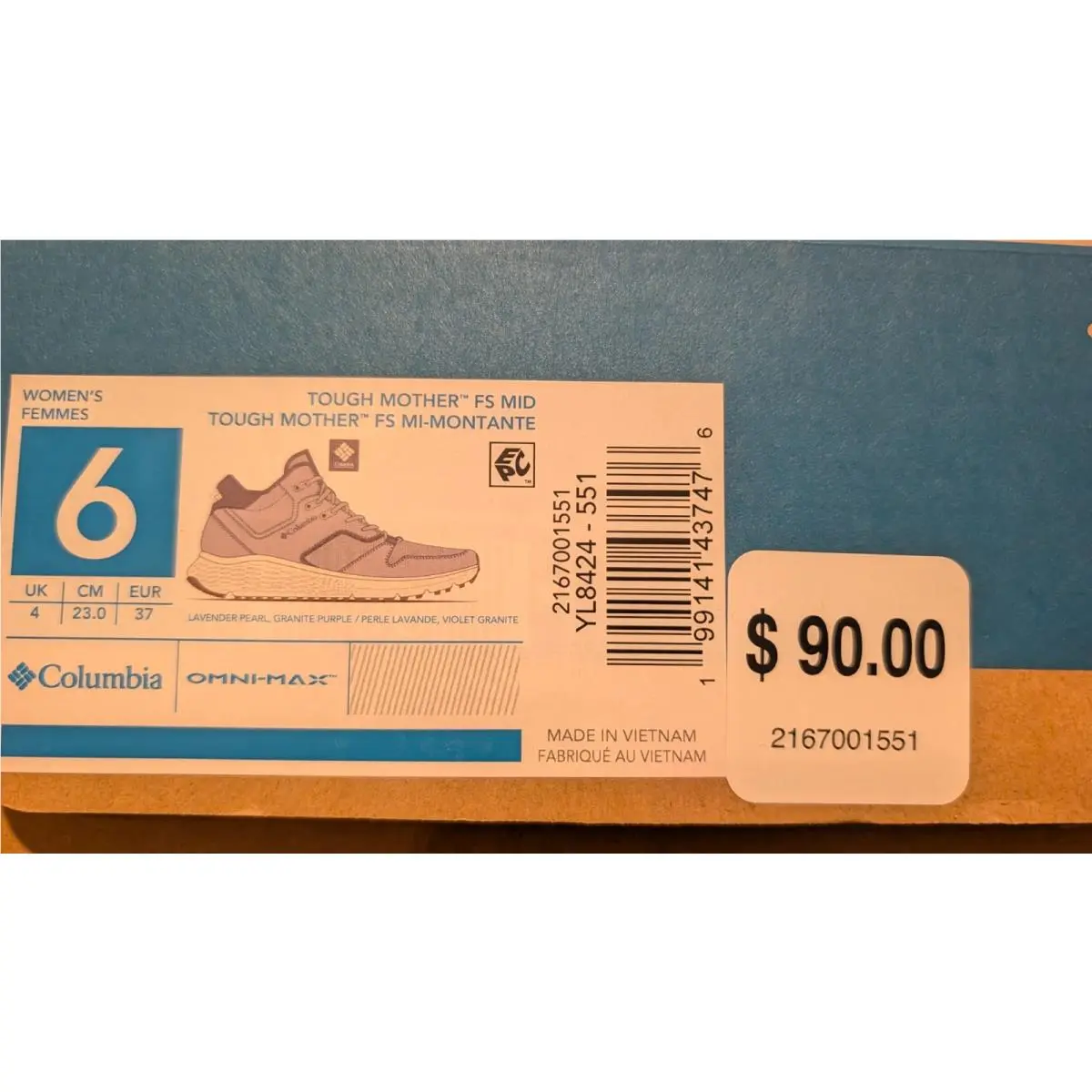 Columbia shoes - Lavender Pearle/Granite Purple 5